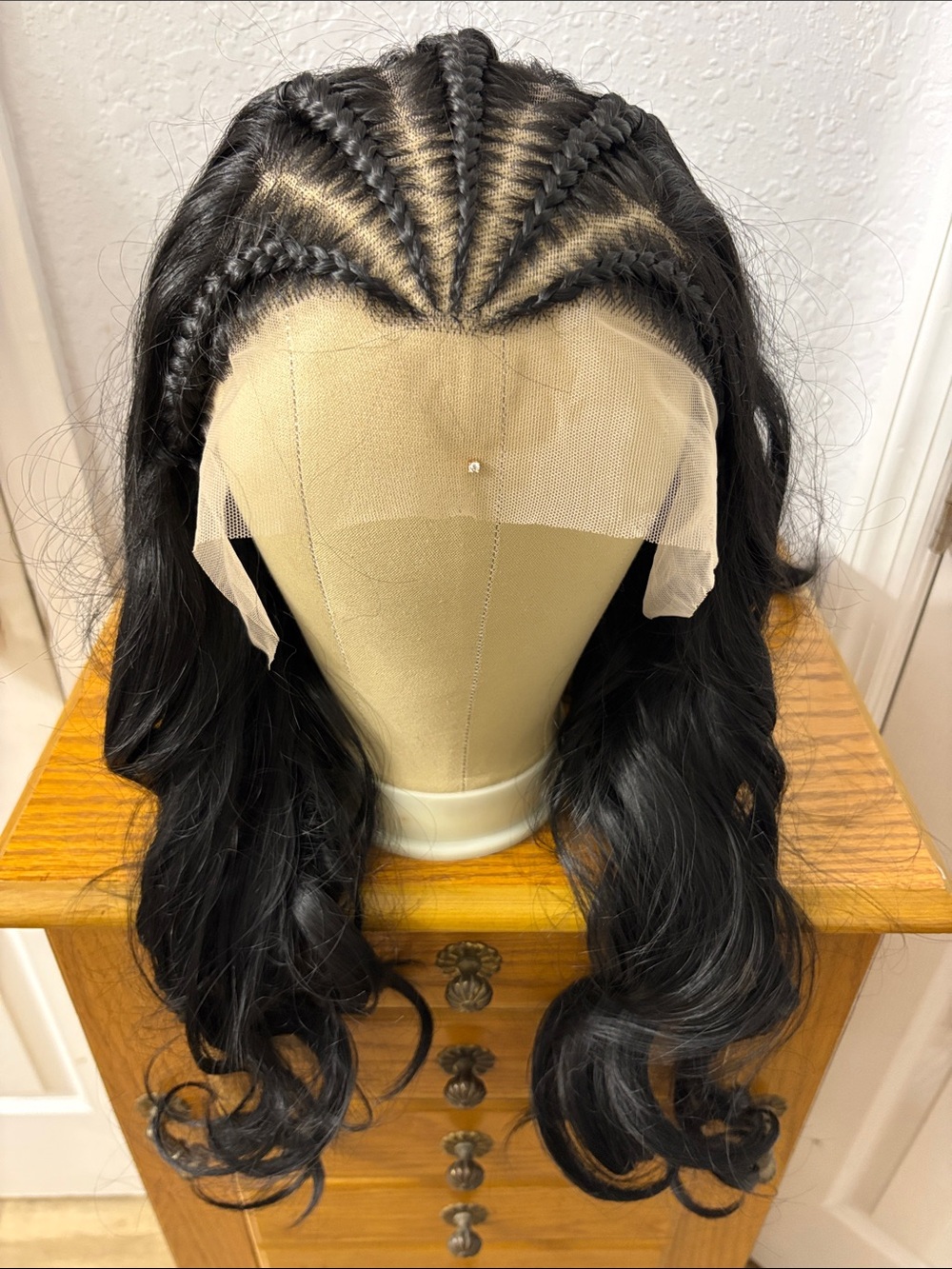 Premium Black Lace Front Wig with Natural Waves